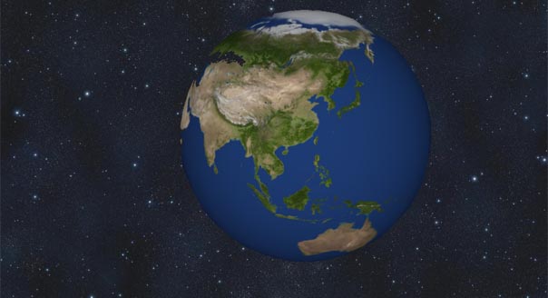 membuat animasi 3D bumi dengan flash